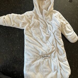Carter's White Plush Snow Sack